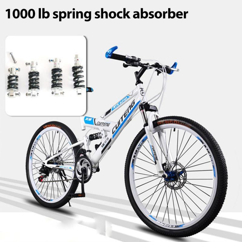 Bicycle rear spring shock absorber Mountain bike shock absorber Compressor Bicycle folding bike spring shock absorber