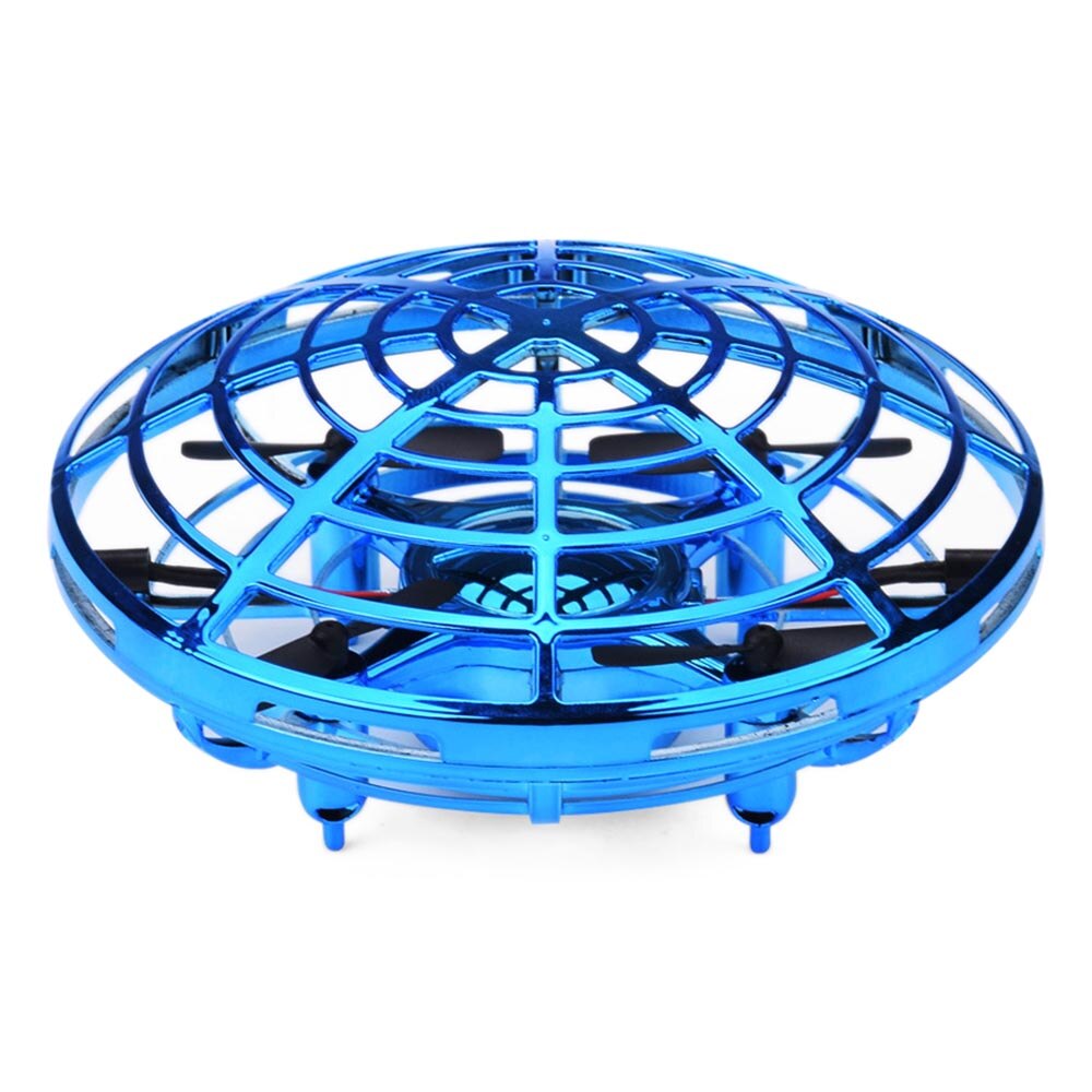 Mini aircraft Induction Interaction Four-axis Airplane Multi-person Interaction Intelligence Flight Toy: Blue