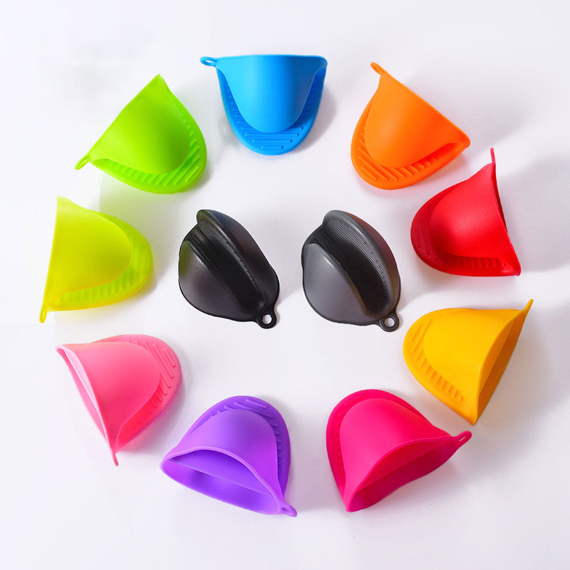 Gants de four en Silicone pour micro-ondes, 1 pièce, mitaine résistante à la chaleur, poignées antidérapantes, pinces à bol, Gadgets de cuisine, directe: 1pcs color radom