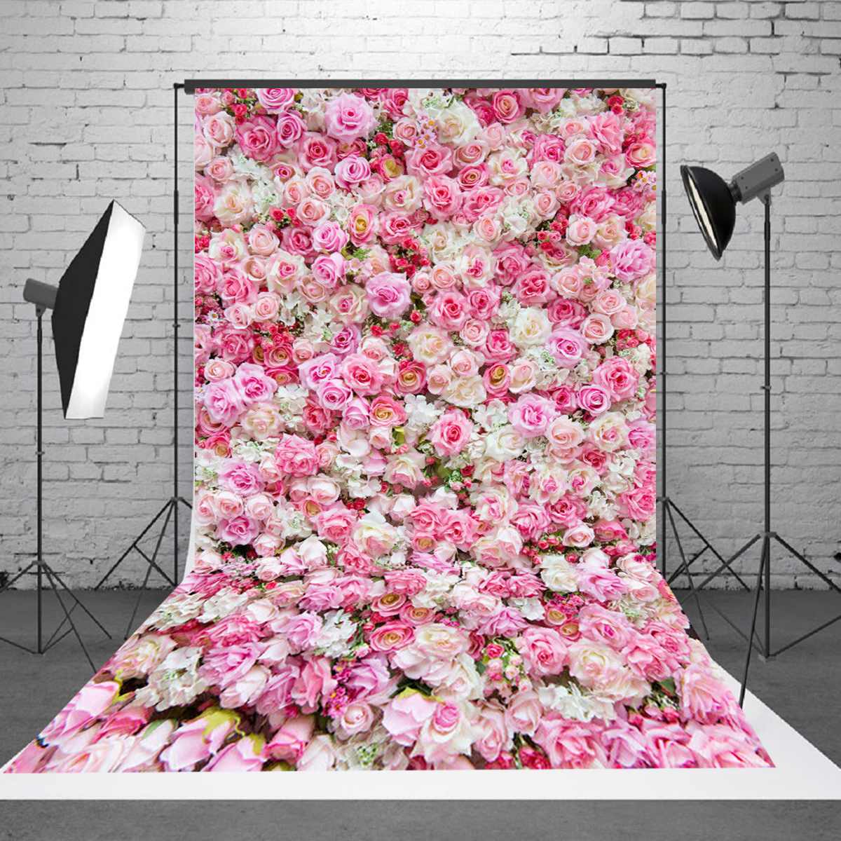 1.5x2.1 m 5x7ft Wedding Rose 3D Bloemen Muur Studio Achtergrond Fotografie Foto Achtergrond Doek