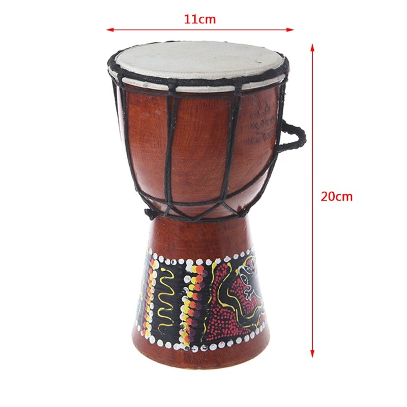 1Pc 4 inch African Djembe Drum Bongo Wood Good Sound Musical Instrument