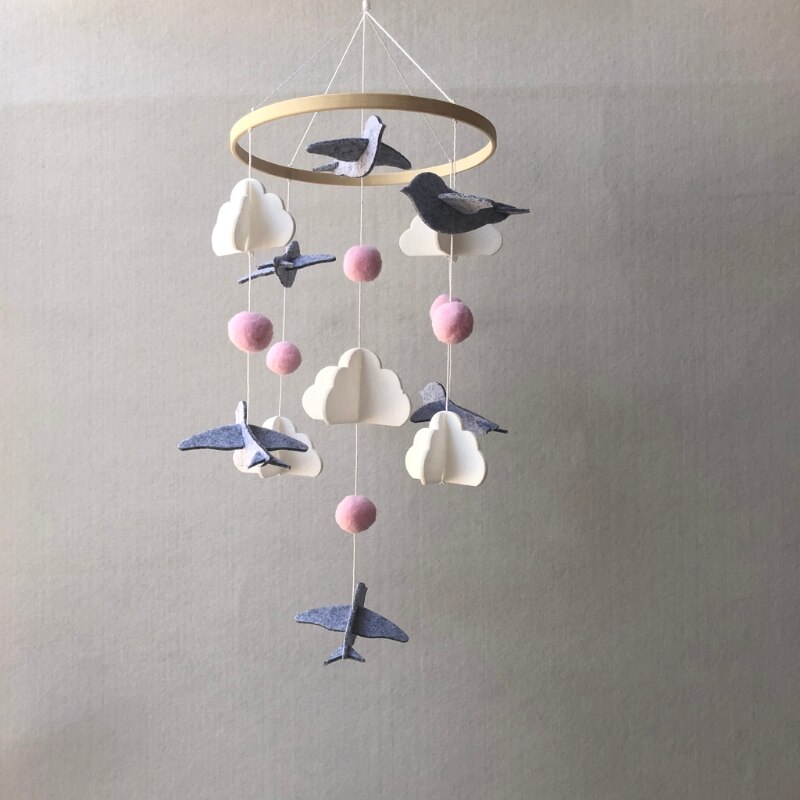 OOTDTY Nordic Baby Rattle Hanging Bed Wind Chimes Bell,Mobile On the Crib Baby Toy, Kids Toy Room Decor Photography Props