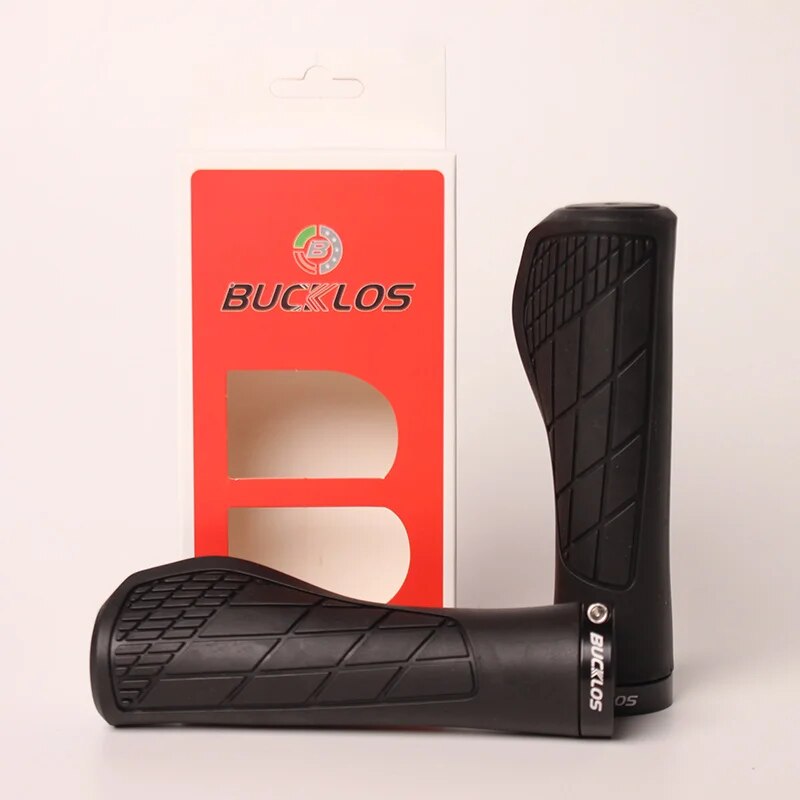 BUCKLOS Bicycle Handlebar Grip Ruber Bike Handle Bar Grips Shock Absorbing Lockable MTB Cuffs Cycling Accessories: black