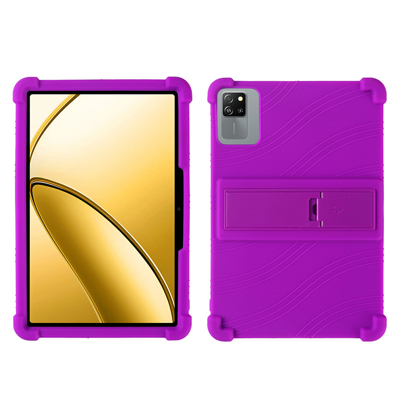 Case for Blackview Tab 60 WiFi Tablet, Kids Friendly Soft Silicone Adjustable Stand Cover for Blackview Tab60 Pro Kids 10.1inch: PURPLE