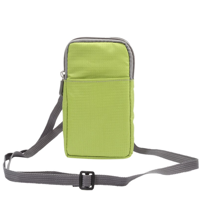 Yiang nylon universel tegnebog mobiltelefon taske 6.0 tommer mini cross body skuldertasker taske bærbar taske til iphone / samsung: Grøn