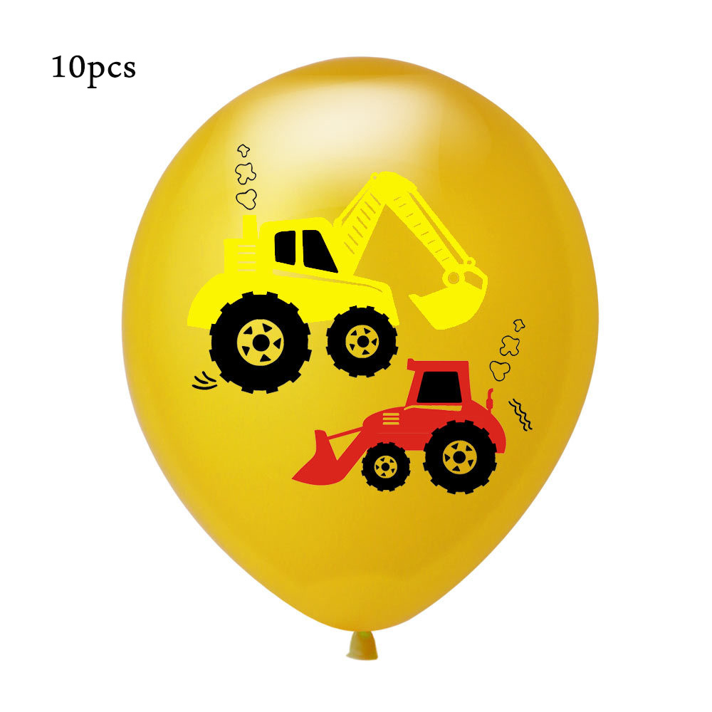 Ballon de dessin animé pelleteuse de voiture, véhicule d&#39;ingénierie, tracteur de Construction, pour enfants garçons, décorations de fête d&#39;anniversaire: 1