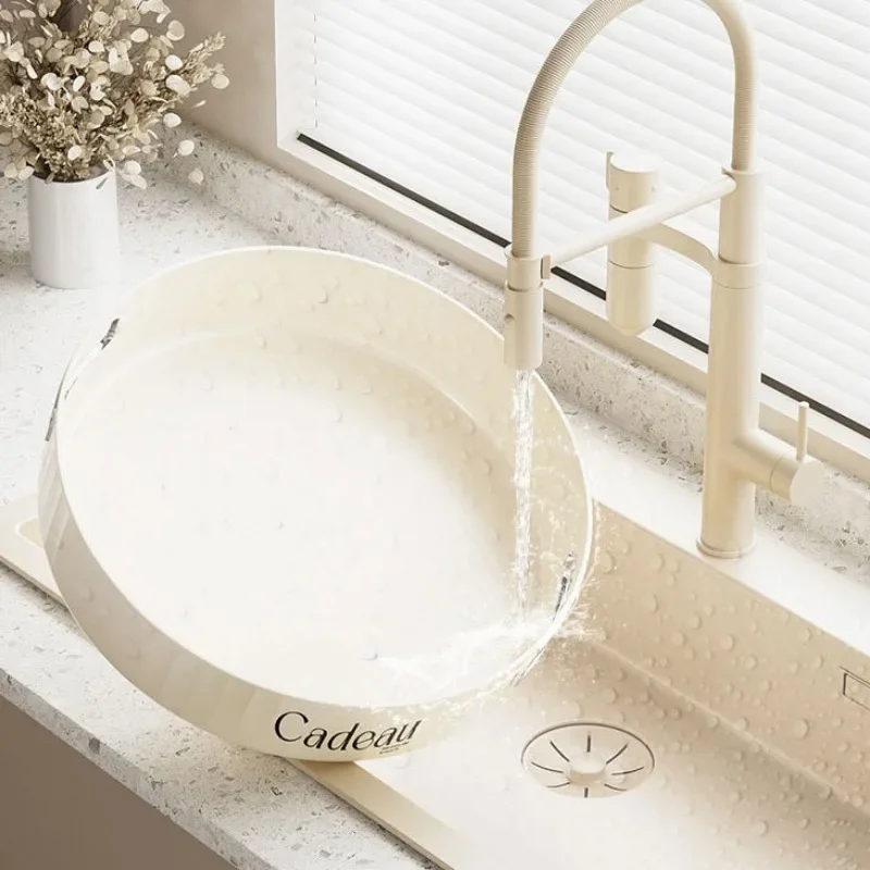 360 graden draaibaar rond dienblad Aanrecht Multifunctioneel opbergvak Roterend opbergrek Keukenopslag Badkamerorganisatie