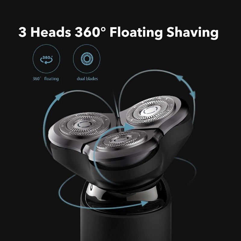 Xiaomi-Afeitadora eléctrica Mijia, maquinilla de afeitar para hombres, máquina de afeitar barba seca y húmeda, afeitadora de barba, recargable, lavable, cabezal 3D, dos cuchillas