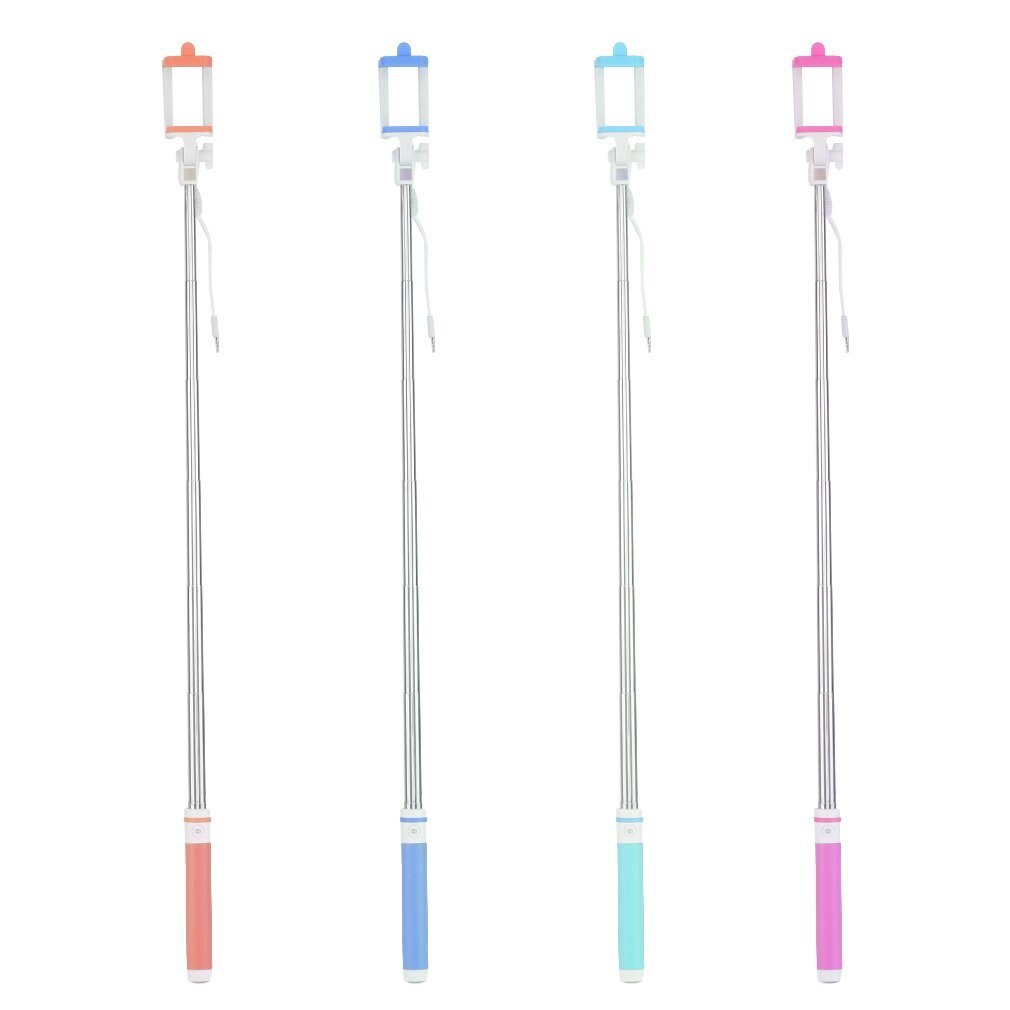 Wired Extendable Handheld Remote Shutter Selfie Stick Monopod For Phone