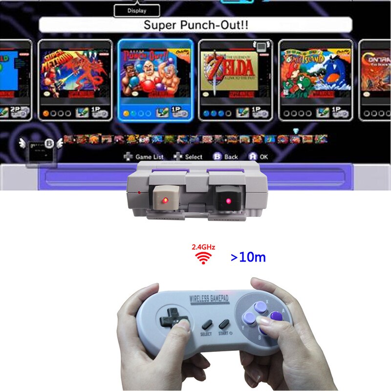 Draadloze Gamepads 2.4 GHZ Joypad Joystick Controller voor SNES NES Classic Mini windows IOS Android raspberry pi Console remote