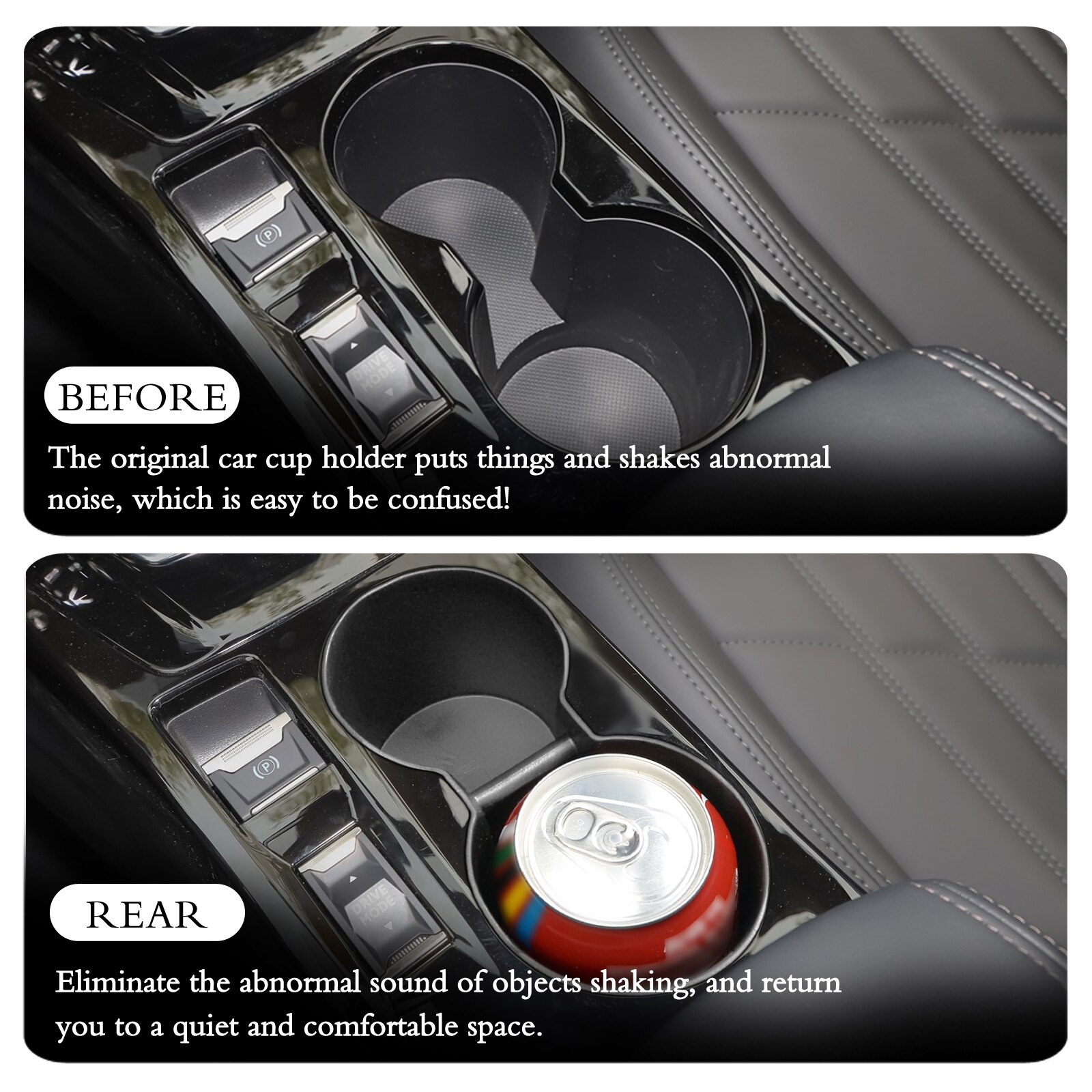 Porte-gobelet d&#39;eau de voiture, boîte de rangement pour Peugeot e 208 e-208 GT , étui de protection fixe pour bouteilles de boissons, accessoires