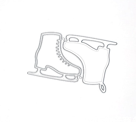 Ice Skate Shaker caja de palomitas de maíz troqueles de corte de Metal plantillas para sello para álbum de recortes de manualidades/álbum de fotos decorativo en relieve DIY Paper: Boots