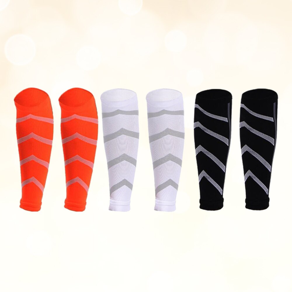 3 Pairs Calf Sleeves Running Protector Leg Sleeves Calf Guard for Athletes Workers