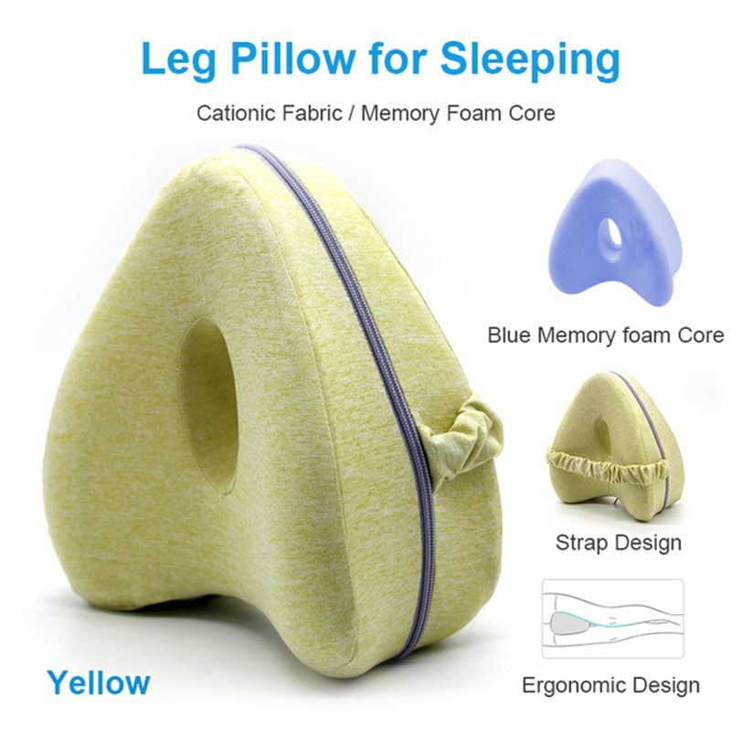 Almohada de espuma viscoelástica para dormir entre las piernas, cojín para dormir, apoyo para aliviar la espalda, cadera cintura para mujeres embarazadas, almohadas para las piernas