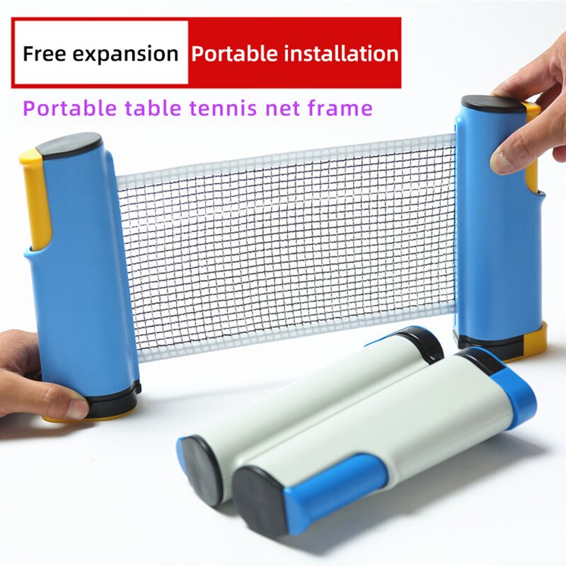 Retractabl Table Tennis Net Rack Ping Pong Racket Portable Ping Pong Post Table,Any Table Anywhere Home Gyms Ftiness
