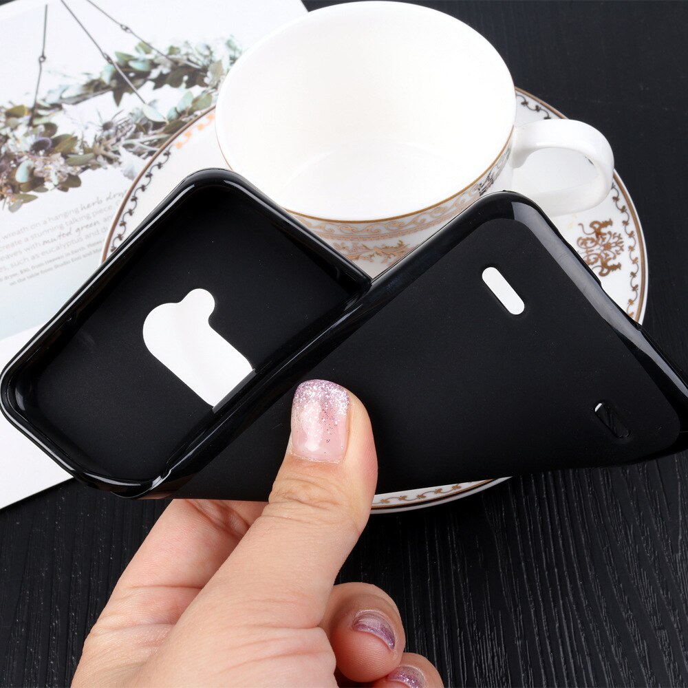 Ultradunne mobiele behuizing met bescherming van schurende zachte tpu-hoes voor de zte blade  v7 lite, ultradunne beschermhoes in zwart