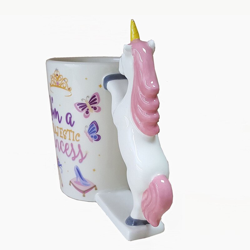 1 stücke Einhorn tassen kaffee tassen Kreativität 3D Handgemalte Ebene Keramik Nette Kaffee Becher Wasser Tasse Getränk Für freunde