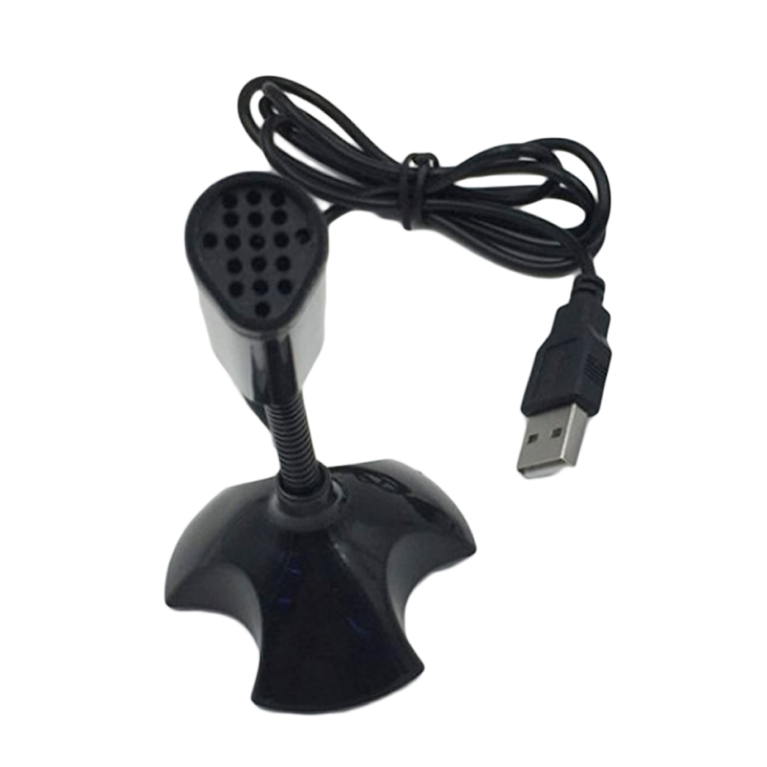 Portable Adjustable Studio Speech Mini USB Microphone Stand Mic With Holder For Microfono Computer Microphones For PC Laptop Mac: Black