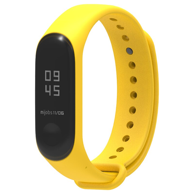 For Xiaomi Mi Band 4 3 Silicone Pink Replacement Wristband Bracelet Watchband For Xiomi Mi Band3 Miband 4 3 Band4 Wrist Strap: Yellow