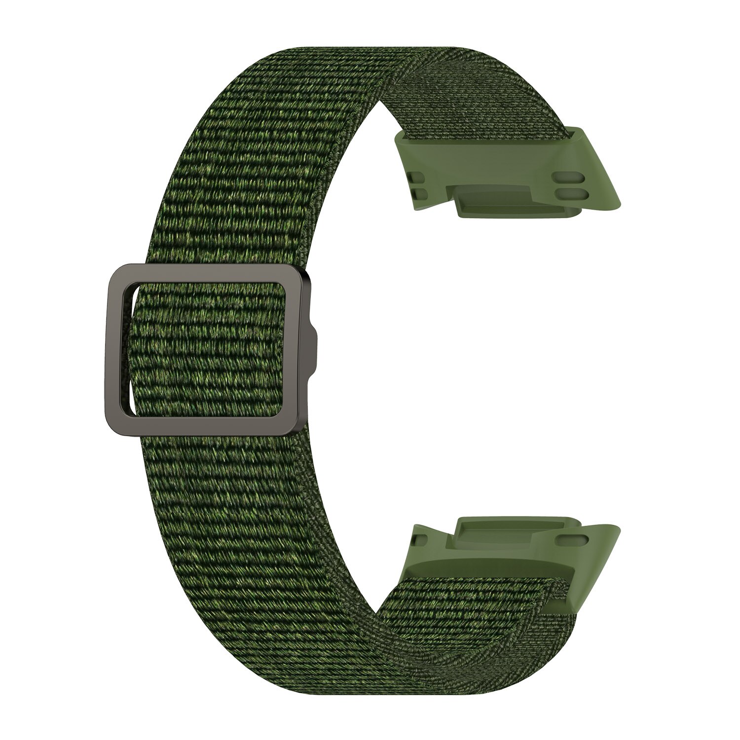 Pasek nylonowy do Fitbit Charge 5 elastyczna bransoletka z plecionki i dwukolorowy pasek silikonowy do Fitbit Charge 5 bransoletka pulsera: Nylon-Green