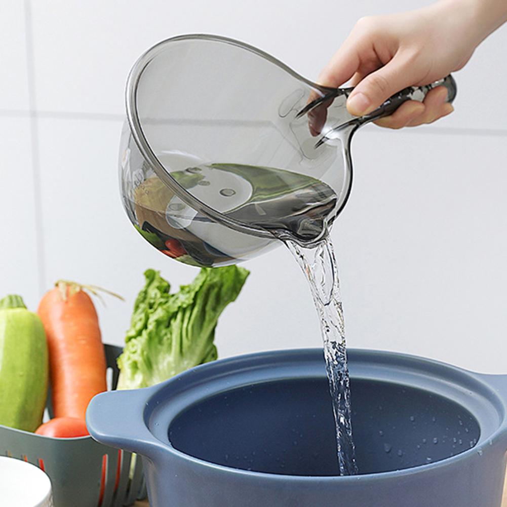 Louche à eau en plastique Transparent, 1 pièce, cuillère à eau épaissie de grande capacité, louche à eau transparente pour le jardin, fournitures de cuisine