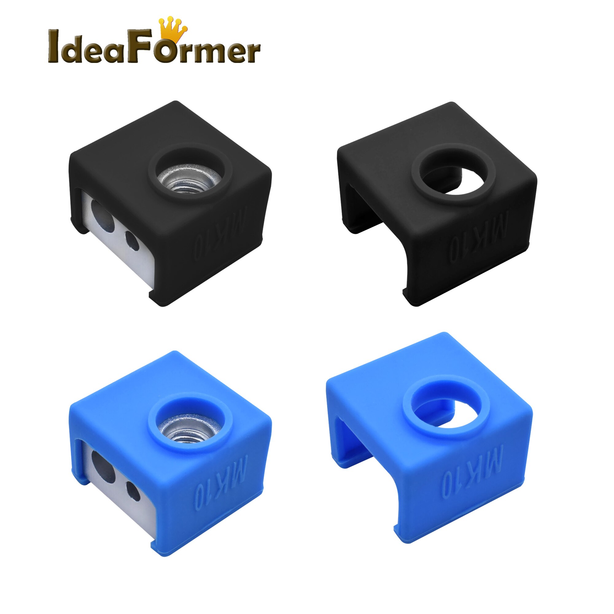 Chaussettes en Silicone pour imprimante 3D, 2/5 pièces, adaptées au bloc en aluminium MK10, Reprap j-head, extrudeuse Hotend, couverture de bloc chauffant