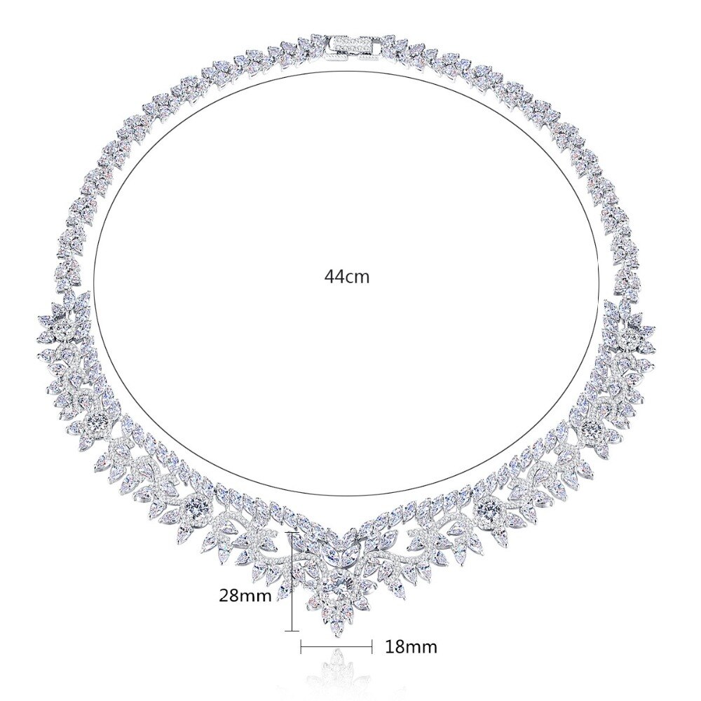 Trendy luksus 925 sterling sølv smykker sæt til bryllup stud øreringe halskæde vedhæng kvinder afrika smykker   j4780