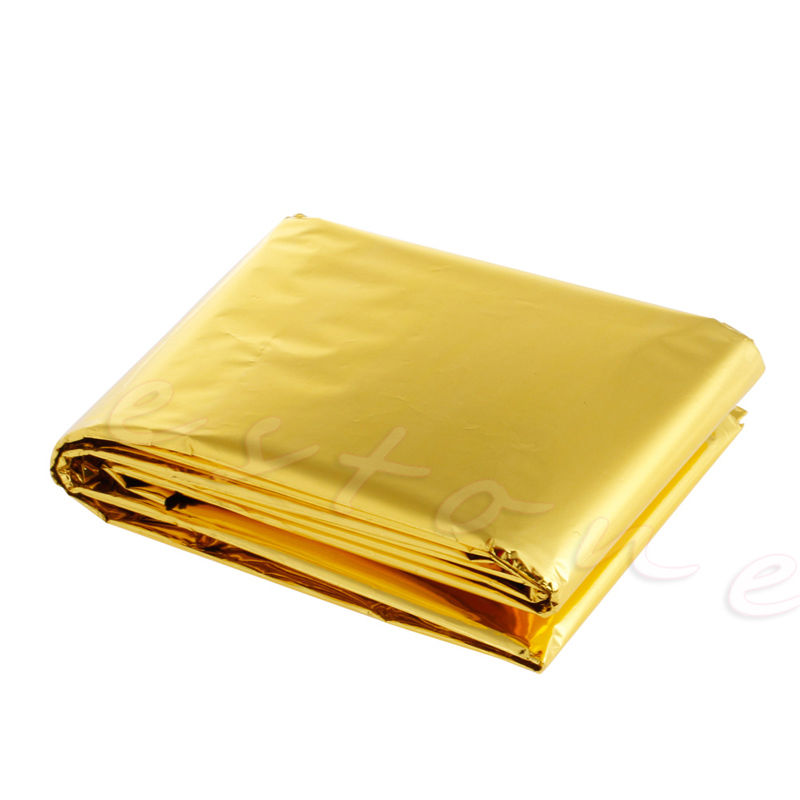 5 teile/los Ich bin Freien Wasserdichte Notfall Überleben Rettungs Decke Folie Thermische Raum Erste Hilfe Gold Vorhang Militär Decken