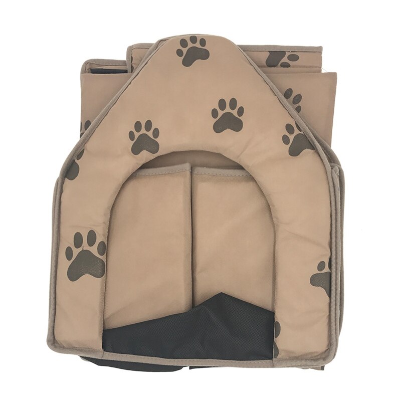 Pordable Hond Bed Huis Poot Slapen Bedden Puppy Kennel Outdoor Reizen Warme Tent Huis Voor Honden Dierbenodigdheden Print Kleine hond Doek: Default Title