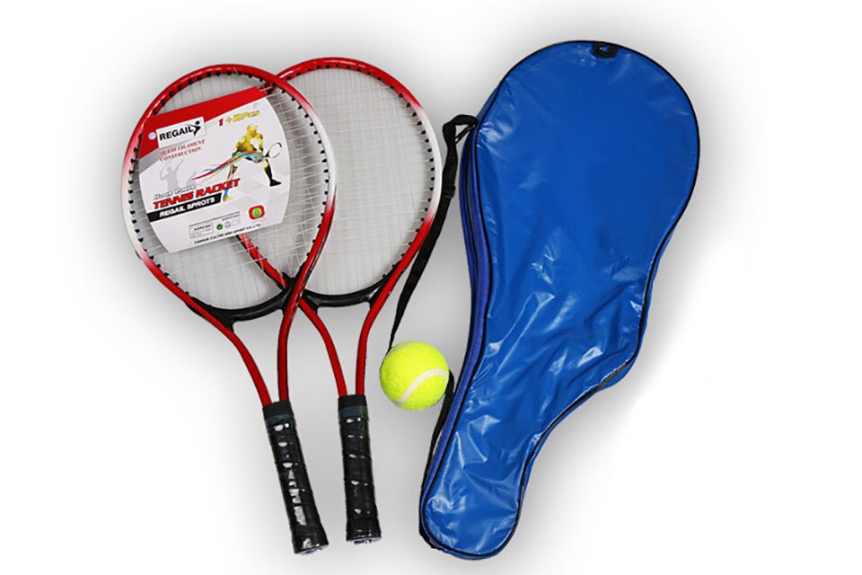 einstellen von 2 Teenager Tennis Schläger Für Ausbildung raquete de Tennis Kohlenstoff Fiber oben Stahl Material Tennis Schnur mit freies Ball