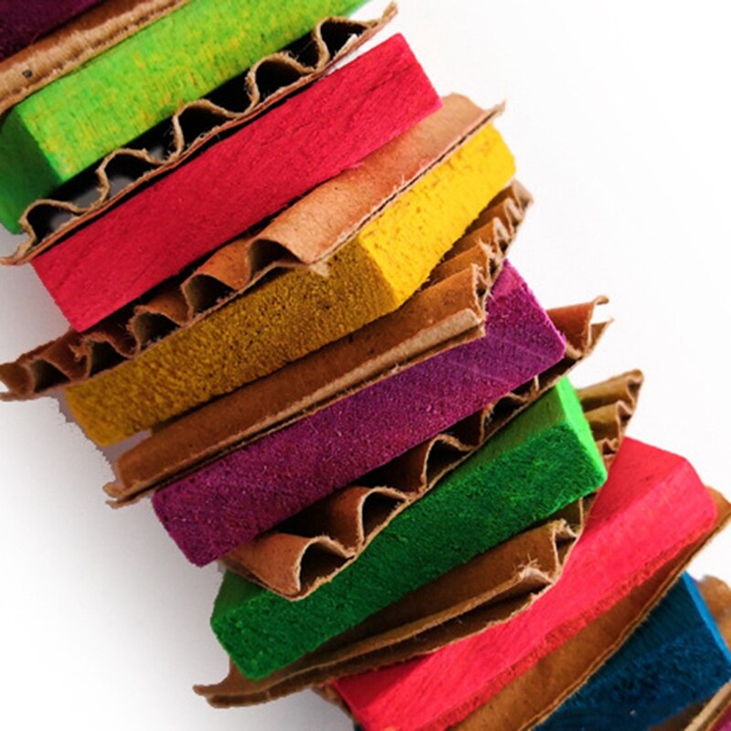 Juguetes de loros para pájaros, juguetes de cartón para pájaros grandes, juguetes africanos grises para loros, juguete Natural para masticar con jaula de pájaros de madera y Clip
