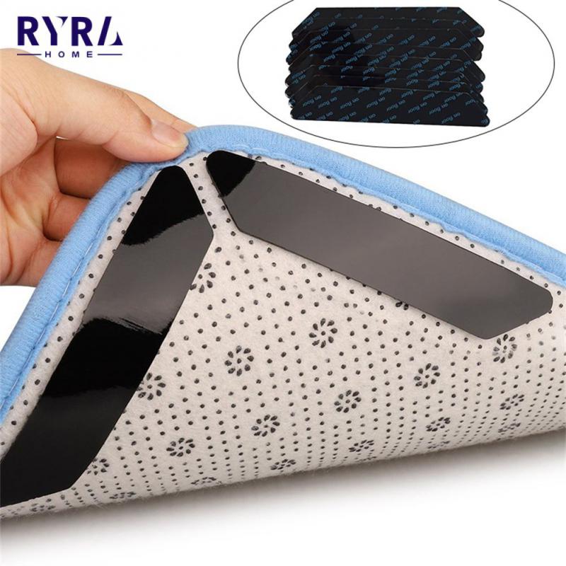8 stücke Teppich Nicht-slip Aufkleber Selbst-Kleber Anti Skid Grip Band Teppich Boden Matte Feste Aufkleber Teppich Aufkleber rechtwinklig L-form