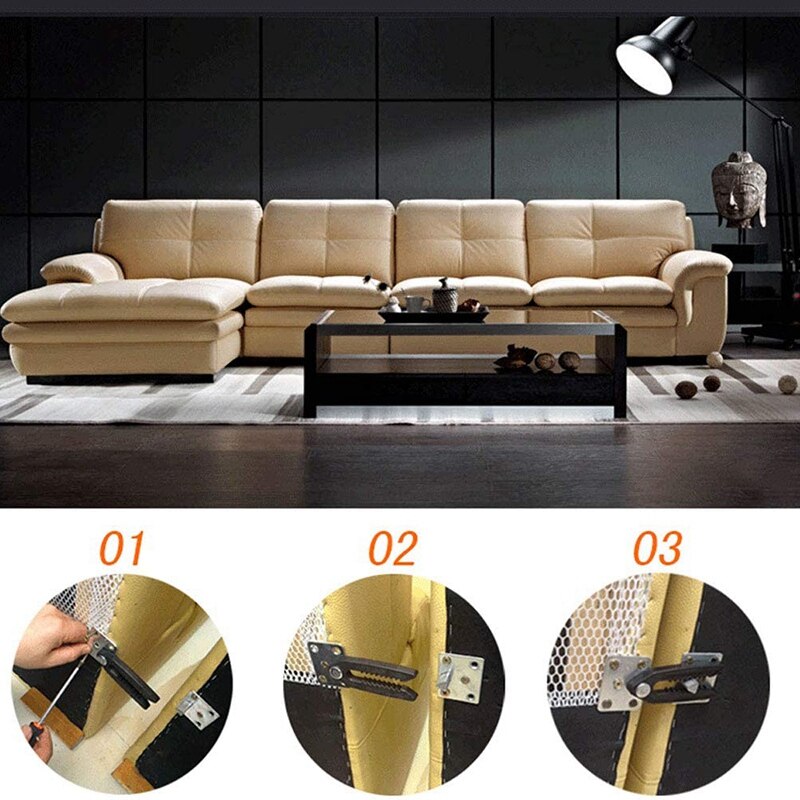 Sectional Couch Connector, 4 Pcs Metal Sofa Joint Snap Alligator Style Sectional Couch Connector