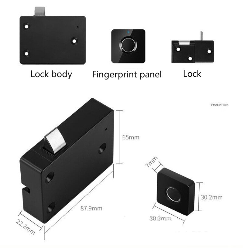 Cerradura electrónica inteligente para cajón, armario de almacenamiento, cerradura con huella dactilar, cerradura de puerta, muebles con huella dactilar