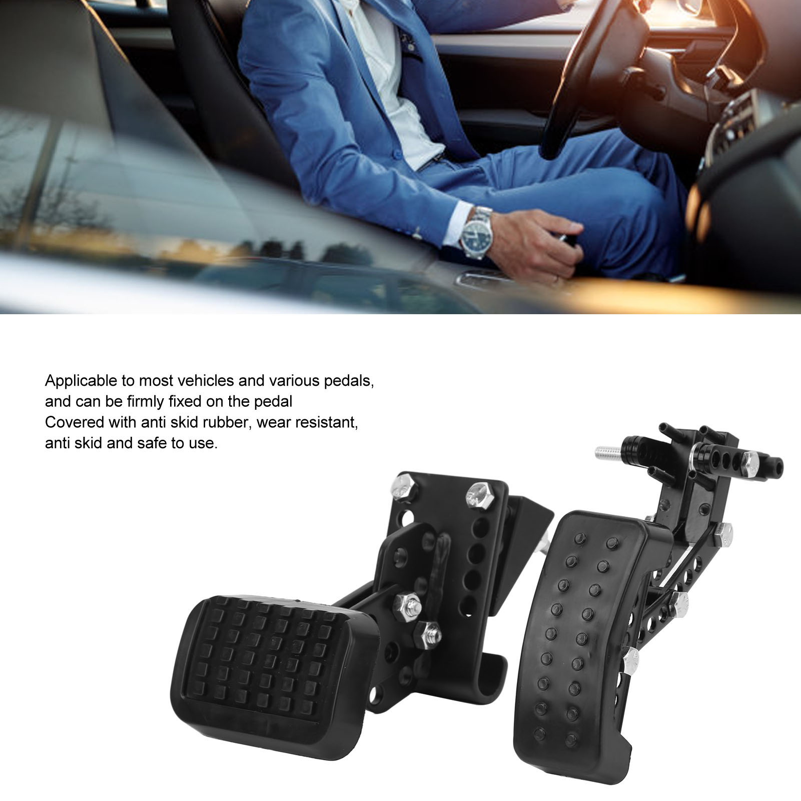 Gas and Brake Pedal Extenders Sedan Anti Slip Accelerator Brake Pedal Extensions for Most Cars Gas and Brake Pedal Extenders