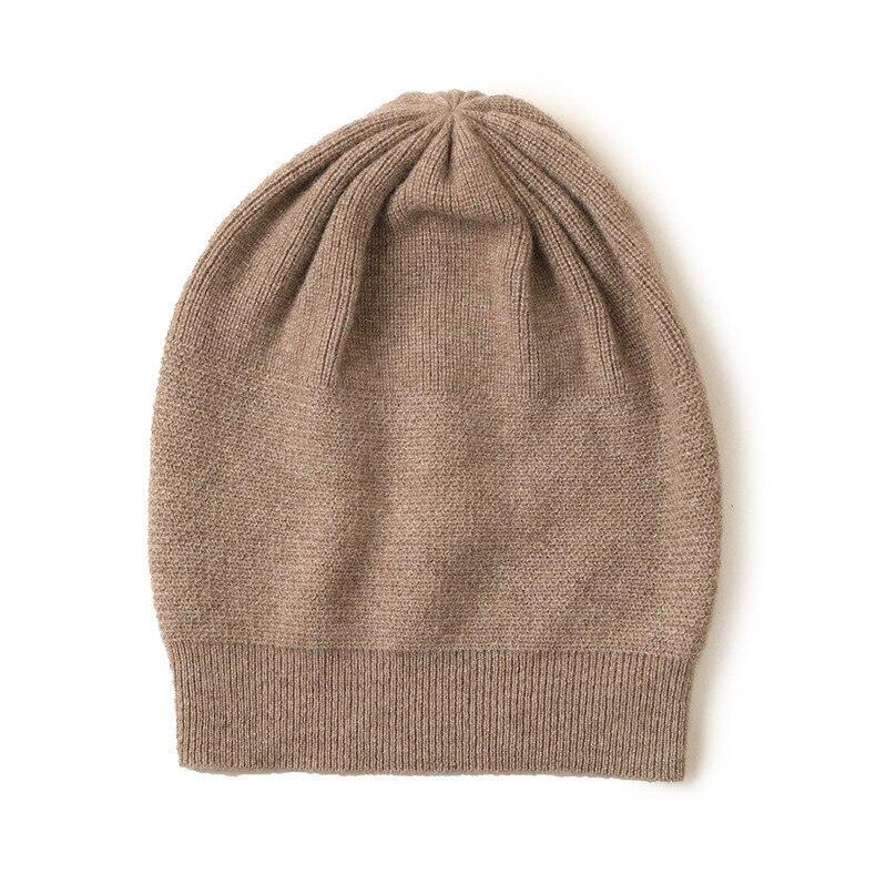 Naizaiga 100%  kashmir solid stickad dammössa varm mössa  ,sn315: 2