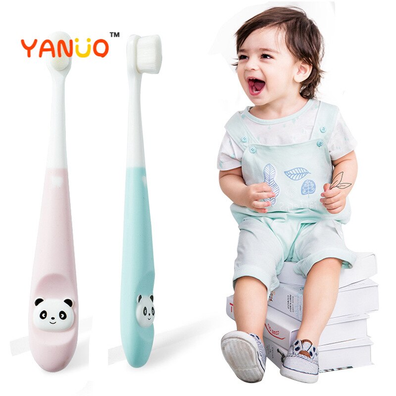 1pcs Cute Cartoons Soft Ten thousand Fur Children Toothbrush ，for 1-3 years Girls Boys Kids Baby Tooth Washing Tool