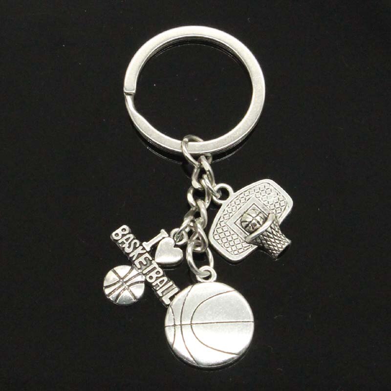 I Love-anneau de basket-ball, de basket-ball, pendentif, breloques faites à la main, porte-clés homme, porte-clé de voiture bijoux: type 4