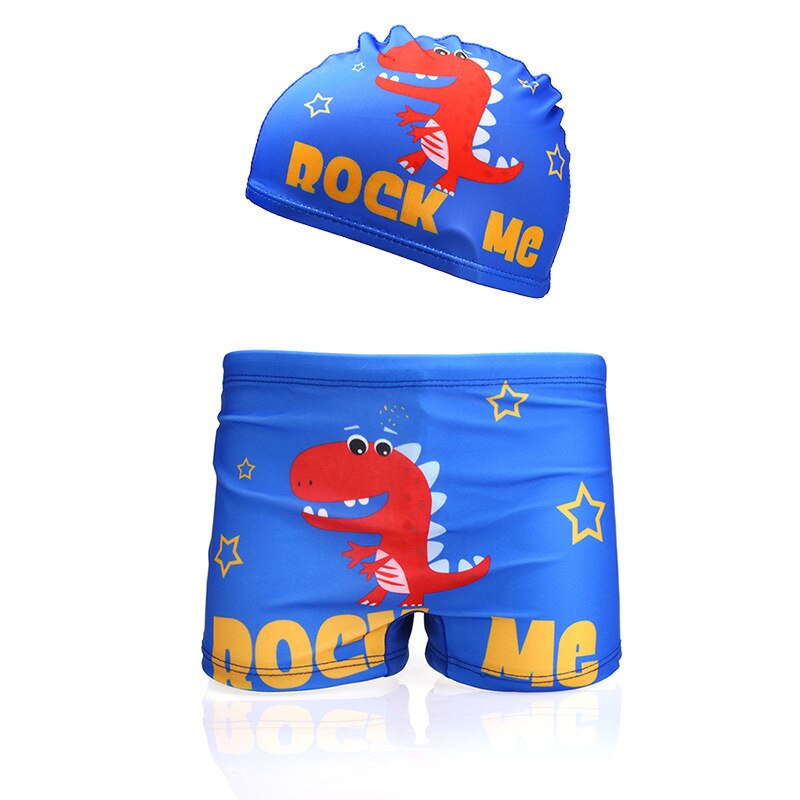 Children's baby swimsuit cute cartoon swimming trunks boys spring boxer: Blue