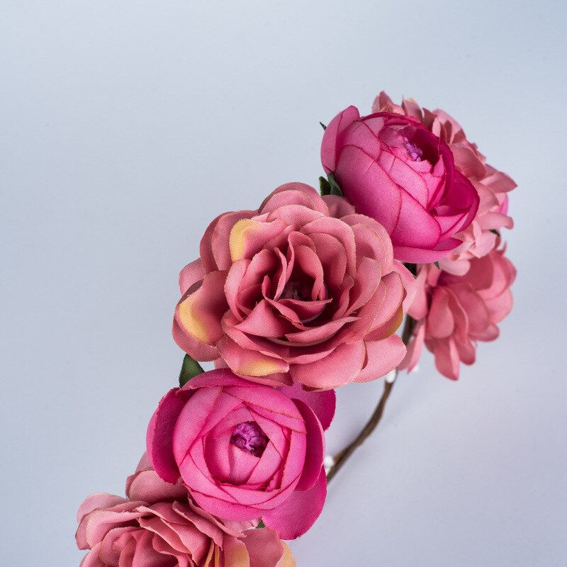 Femmes mariée fleur diadème mariage fleur bandeau cheveux accessoires charme guirlande princesse couronne filles couronne coiffure fête