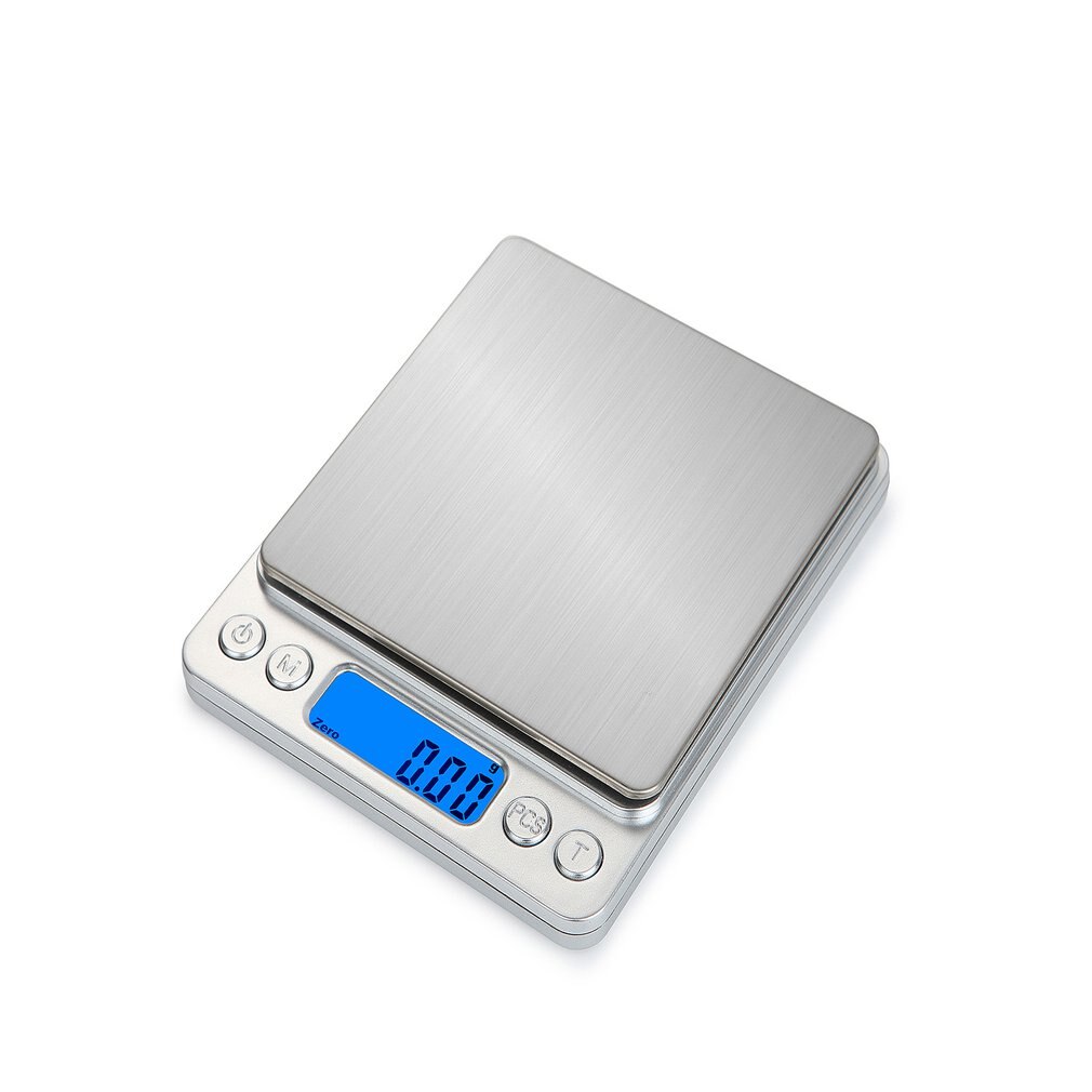 HT-I200 1000/2000/3000g x 0.1g Portable Stainless Steel Electronic LCD display Food Scales Kitchen Jewelry Weight Digital Scale: 3000g x 0.1g