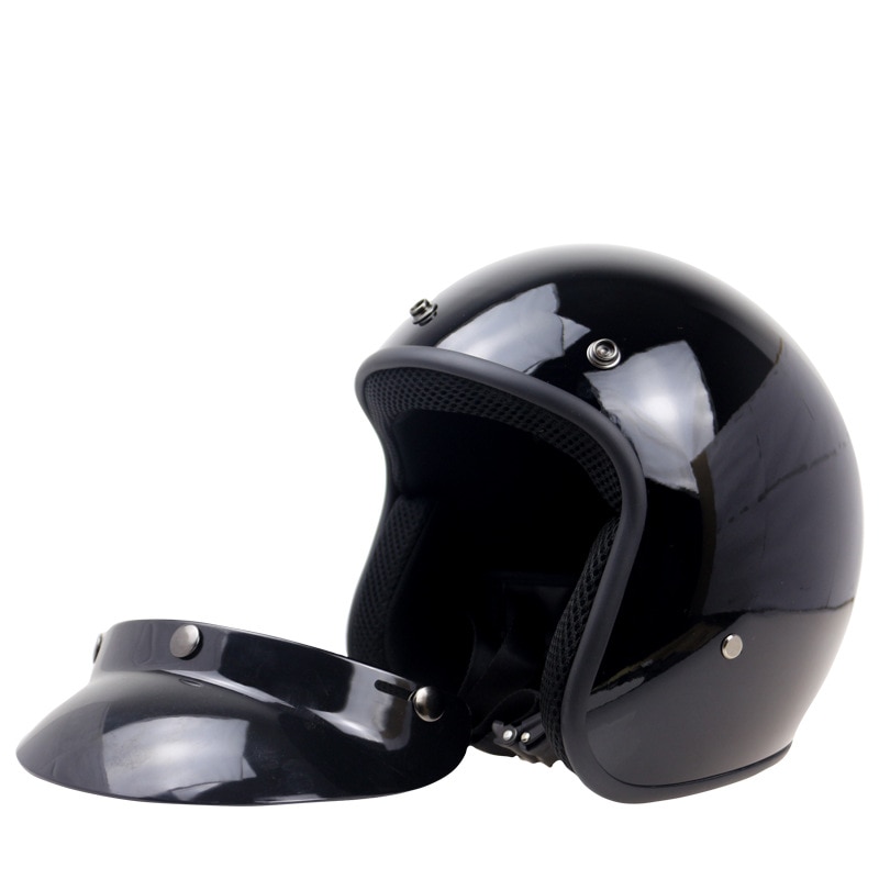 Open Motorcycle Helmet Vintage Helmet Open Face Retro 3/4 Half Helmet Casco Casque Moto Capacete Motociclismo Dirt Bike Helm