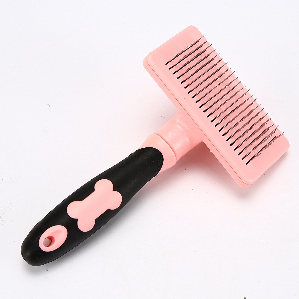 Hond Kammen Huisdieren Kat Grooming Kam Voor Honden Remover Hackle voor Katten Haar Kam Huisdier Schoonmaken Tool Deshedding Borstel Voor honden ZX0008: Pink