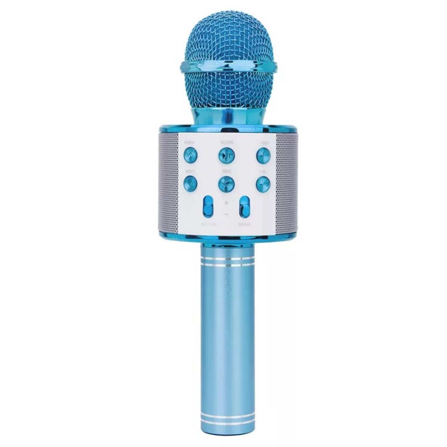 Kids 3 In1 Handheld Draadloze Bluetooth Enkele Microfoon Karaoke Usb Speaker Zingen Player Ktv Mic Record Muziek Kinderen Speelgoed: Blue no Bag