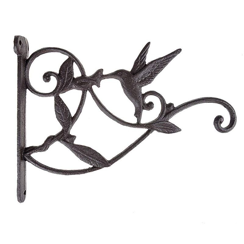 Crochet de plante suspendu colibri en fonte panier de fleurs décoratif crochets de suspension murale support cintre pour plantes d'intérieur en plein air