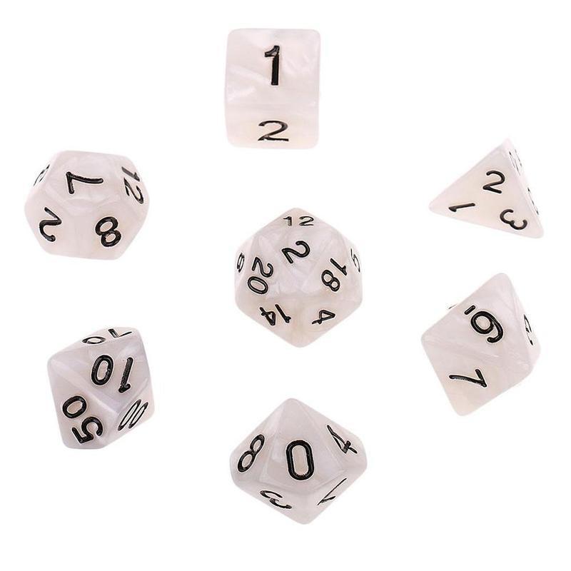 7psc/set Leuchtende Mini Dice Polyhedral Seitige Multi-faceted DND Spiel Set Set Dice Spiel Mini Bord Würfel für Dungeons E4D3: Default Title