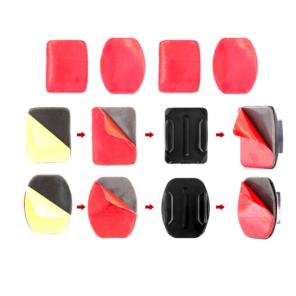 Voor Gopro Hero 7/6/5/4/3 + Actie Sport Camera Go Pro Accessoires Kit Gebogen Schroef helm Flat Mount Voor Xiaomi Yi 4K Pro Camera