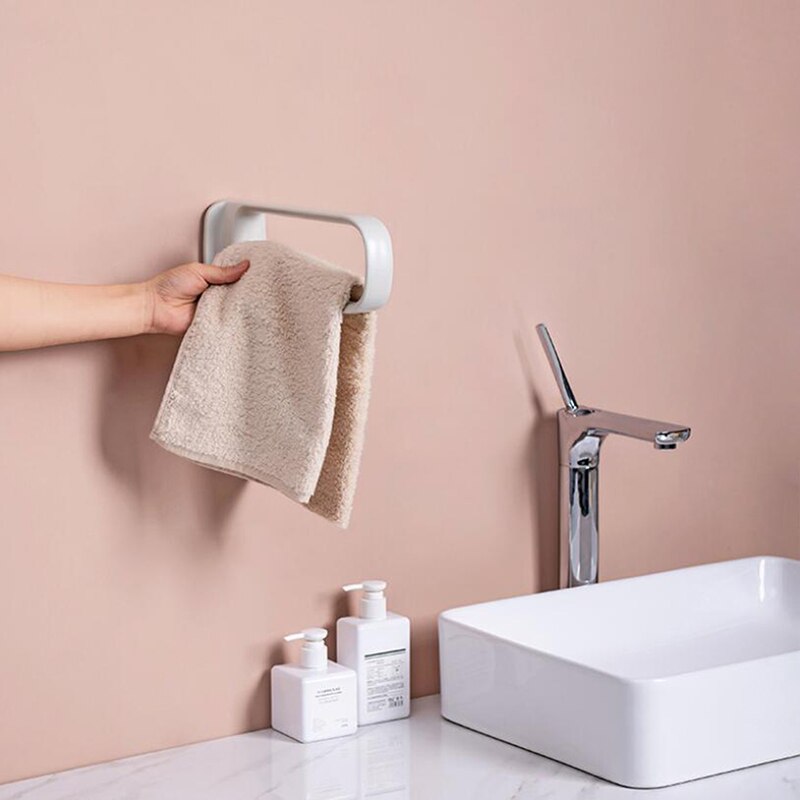 Toilet punch-free håndklædeholder toilet håndklædeholder vægmontering badeværelse hylde køkken håndklædeholder