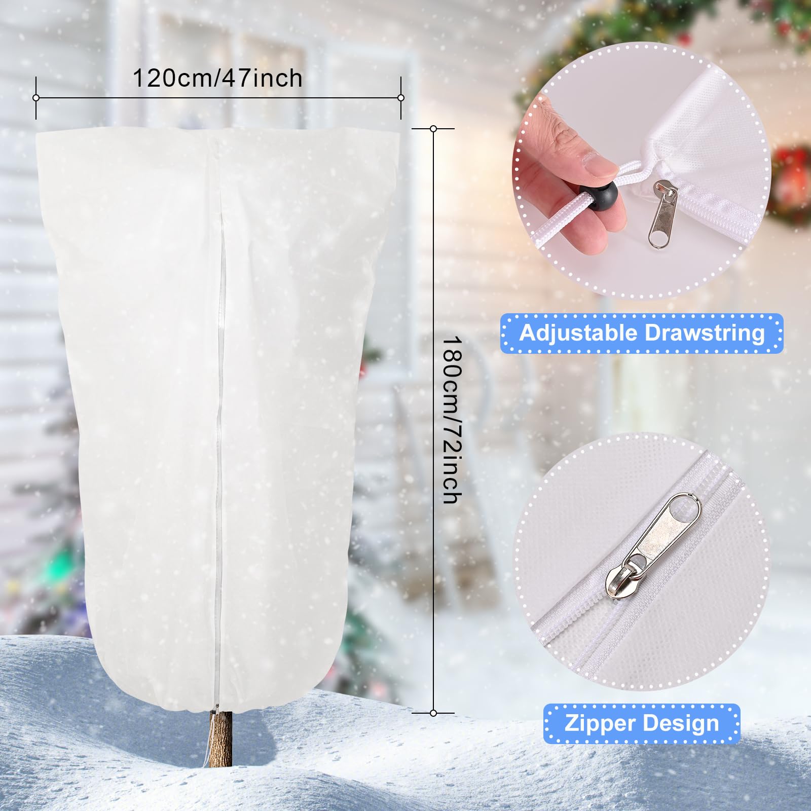 Capa de planta inverno quente capa árvore arbusto planta proteger saco proteção contra geada para quintal jardim plantas pequena árvore contra frio