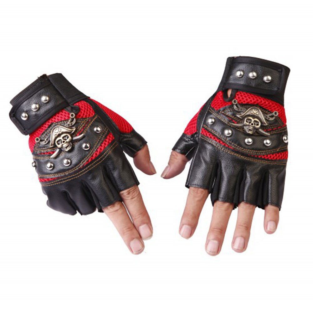 Vehemo Een Paar Full-Vinger Half-Vinger Motorhandschoenen Rijden Handschoenen Voor Motorfiets Anti-Slip Outdoor Fiets voor Sport: Red 1